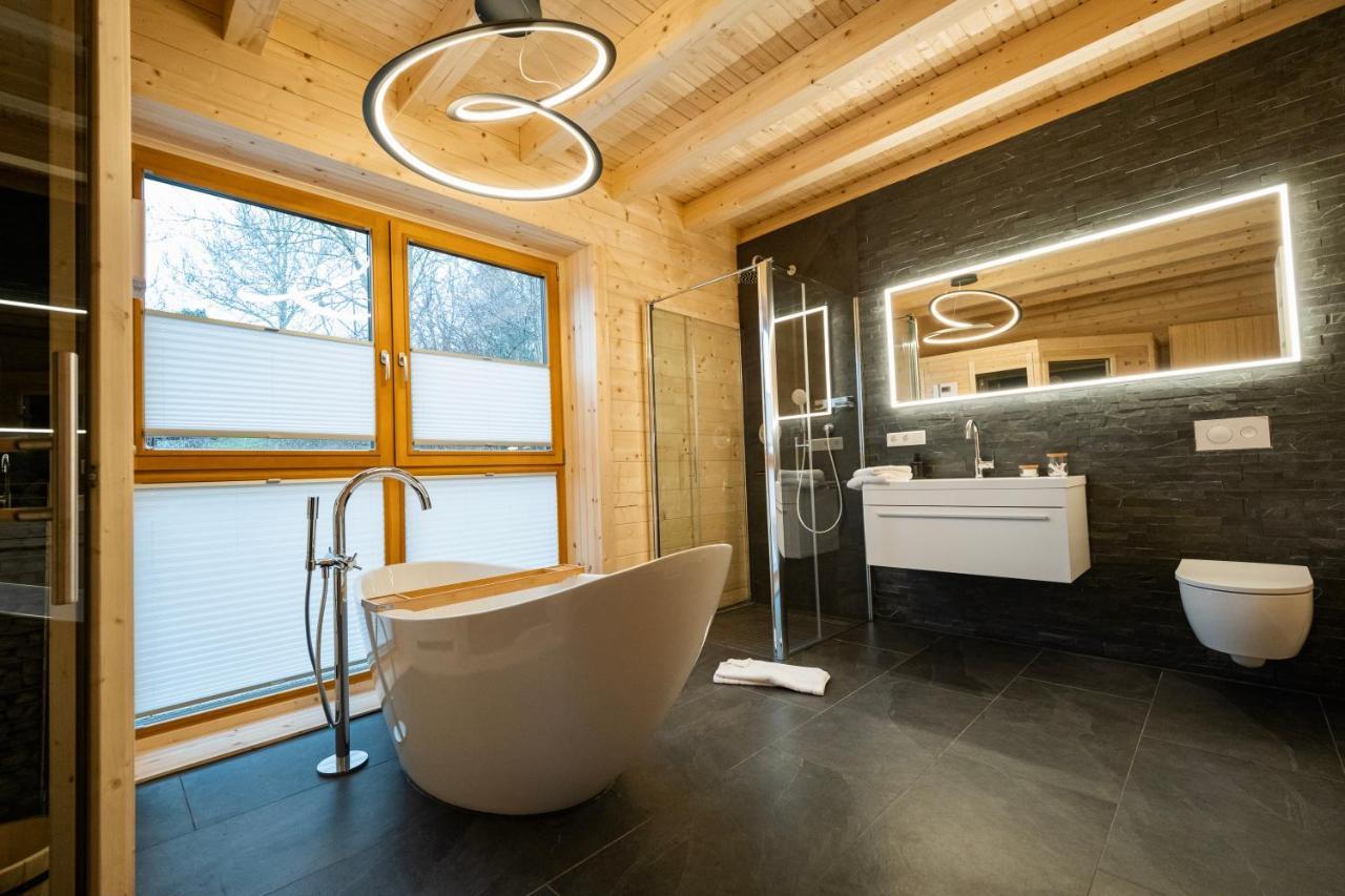 Netten Naturerlebnis Holz-Chalets Daun Luaran gambar